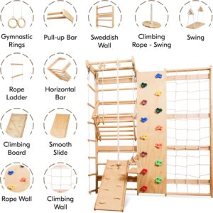 Wooden Swedish Ladder Wall Set 11 in 1