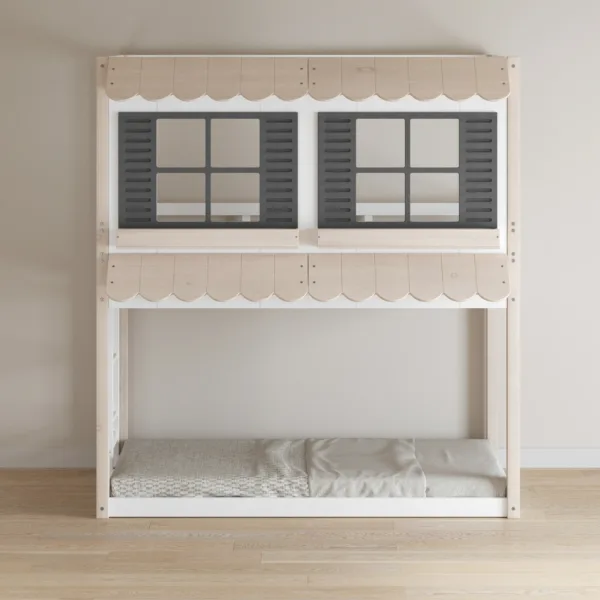 Handcrafted Wooden Garden Cottage Bunk Bed
