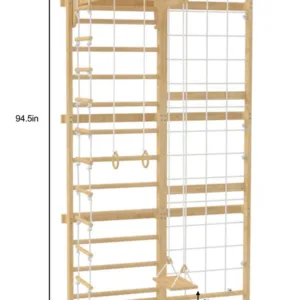 indoor wooden climbing gym for kids