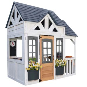 Wooden White Play House For Kids