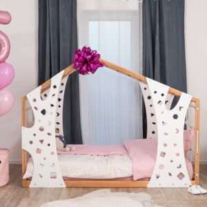 Montessori gym bed with climbing frame