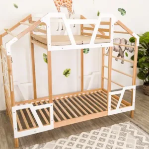 wooden toddler tower bed