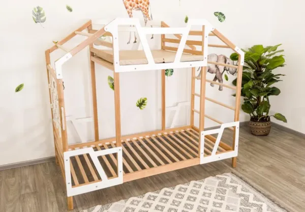 wooden toddler tower bed