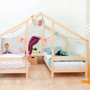 Wooden Playhouse Twin Bed