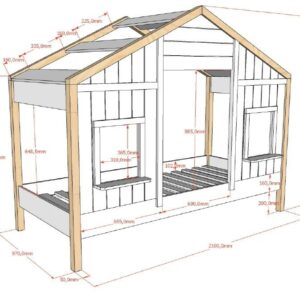 Cabin Dreams Wooden Playhouse Bed