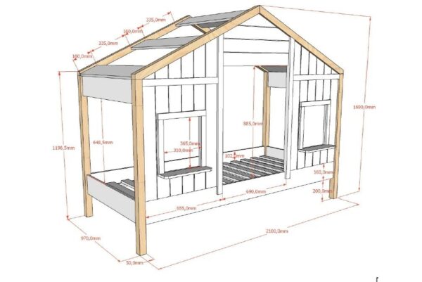 Cabin Dreams Wooden Playhouse Bed