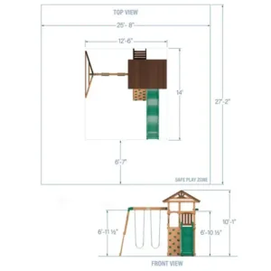 Wooden Outdoor Playset with Swings, Slide, and Ladder