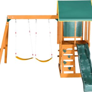 Wooden Outdoor Swing Set