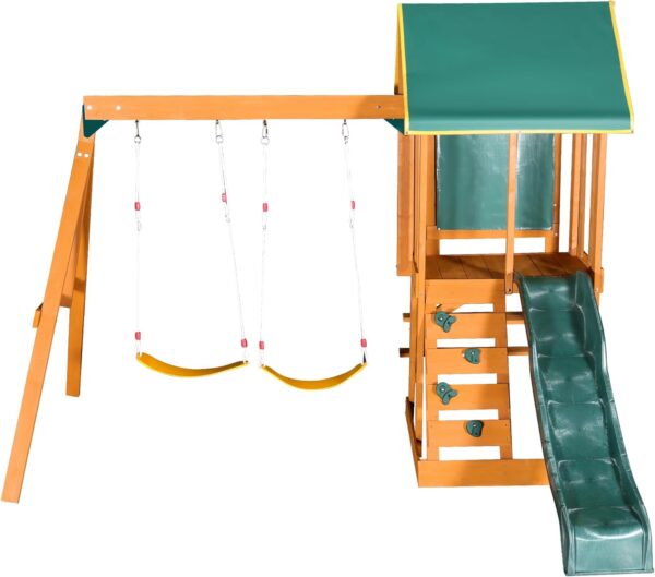 Wooden Outdoor Swing Set