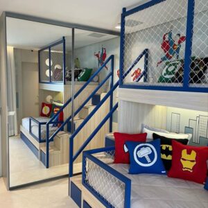Superhero City Loft Bed