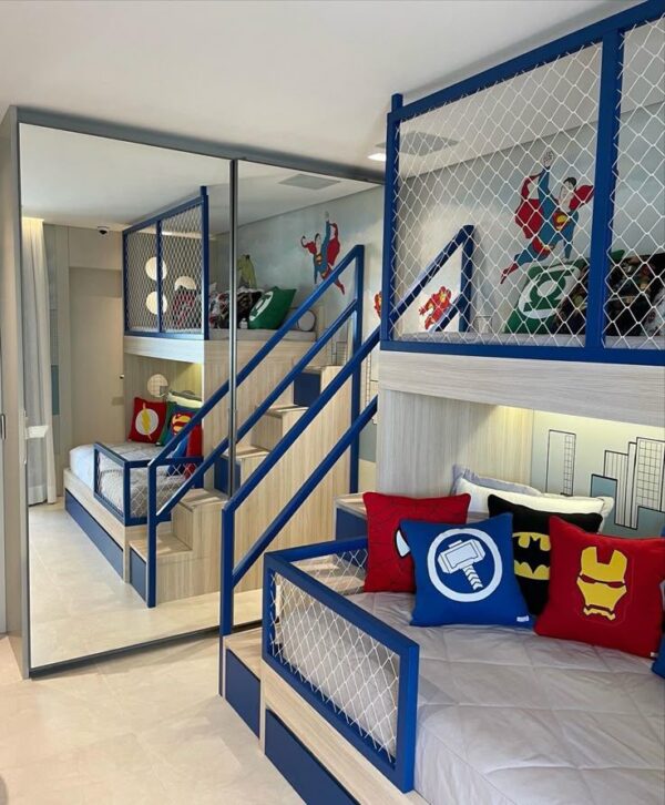 Superhero City Loft Bed