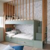 Scandinavian Loft Bunk Bed with Storage