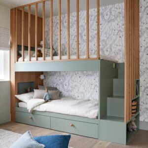 Scandinavian Loft Bunk Bed with Storage