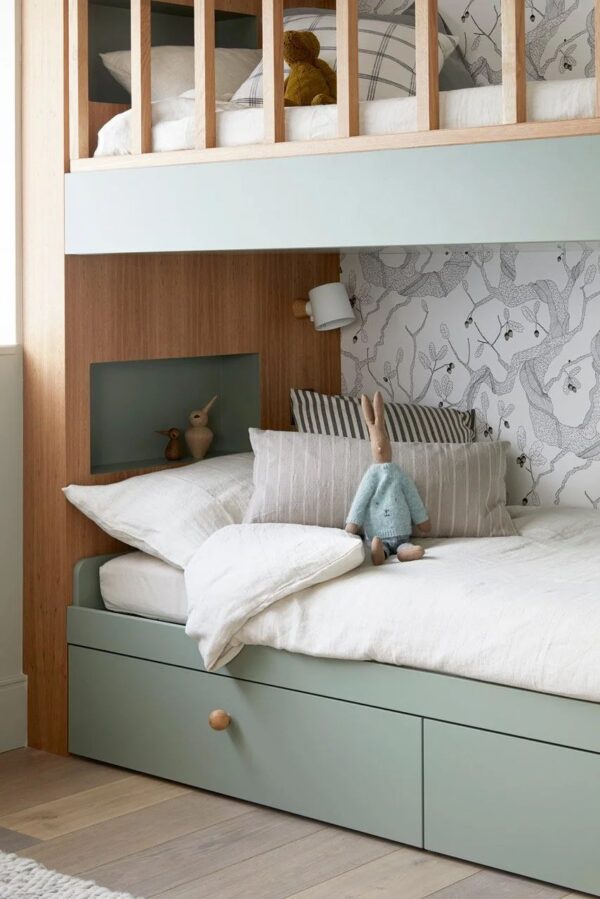 Scandinavian Loft Bunk Bed with Storage