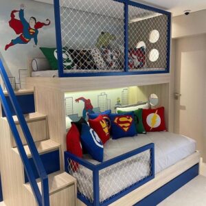 Superhero City Loft Bed