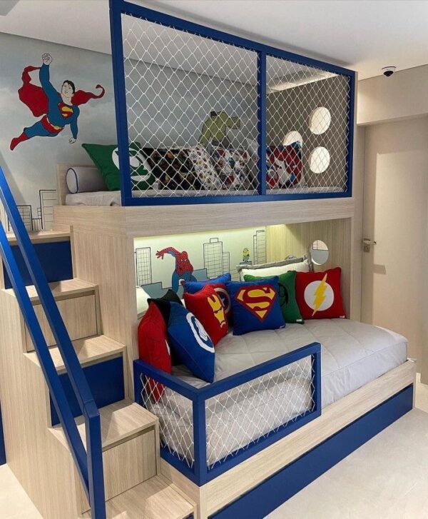 Superhero City Loft Bed