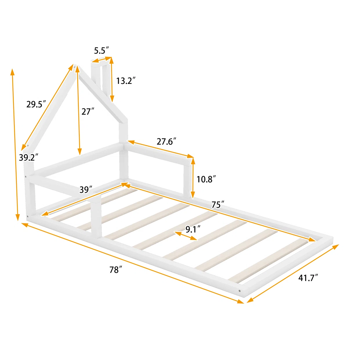 Little Haven House-Frame Floor Bed